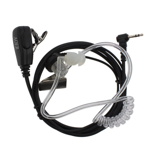 AOER Advanced Nipple Covert Acoustic Tube Bodyguard FBI Earpiece Headset for  Walkie Talkie  1Pin