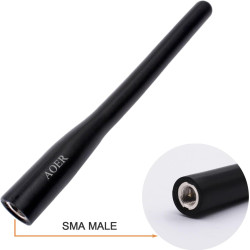 AOER VHF Handheld Radio Antenna - SMA Male Rubber Duck Replacement Antenna