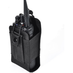 AOER Universal MOLLE Two-Way Radio Holster Pouch | Tactical Belt/Vest Holder (Black)