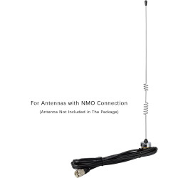 AOER NMO Antenna Mount, 3/8" Hole Mount with 13ft Low Loss RG58 Coaxial Cable PL259 Plug for NMO Installation HF VHF UHF CB Radio Antenna