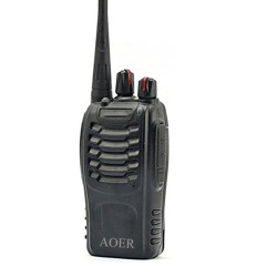 AOER UHF 16-Channel Two-Way Radio (420–450 MHz) – Black